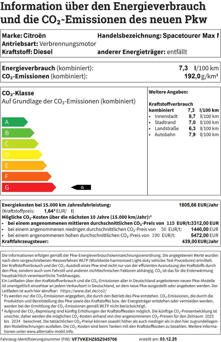 Citroën Spacetourer Max M HDi180 Autom 8Sitze Standheizu