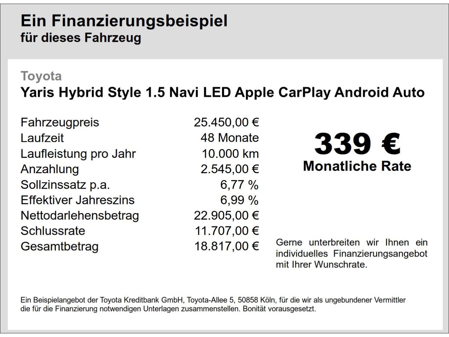 Toyota Yaris Hybrid Style 1.5 Navi LED Apple CarPlay An