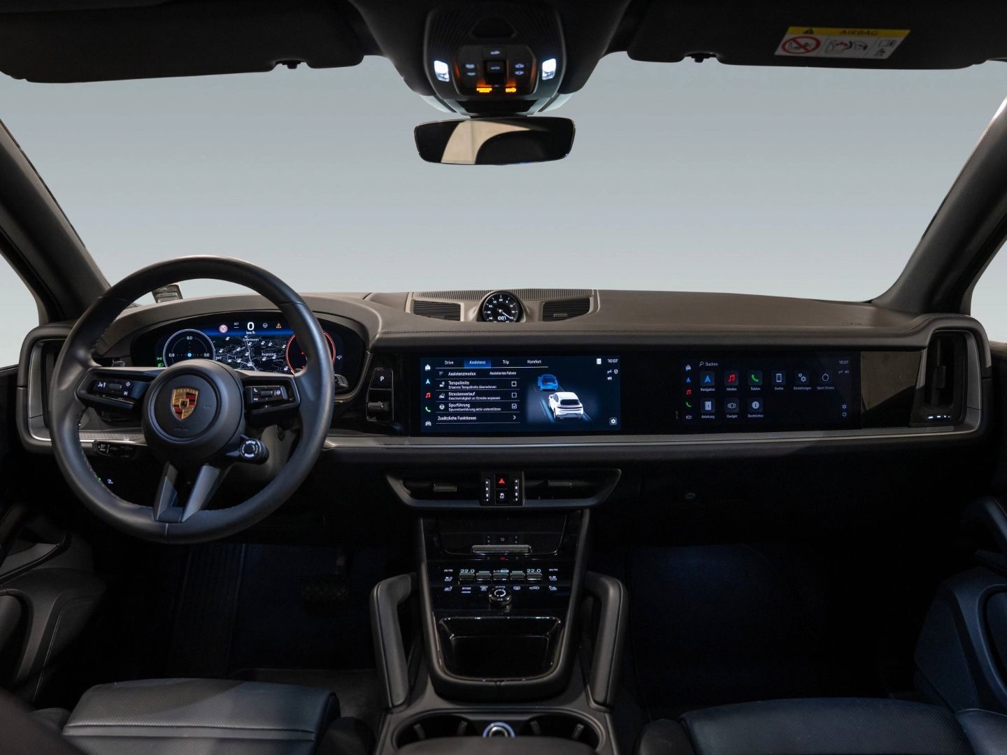 Porsche Cayenne E-Hybrid Beifahrerdisplay Massagesitze