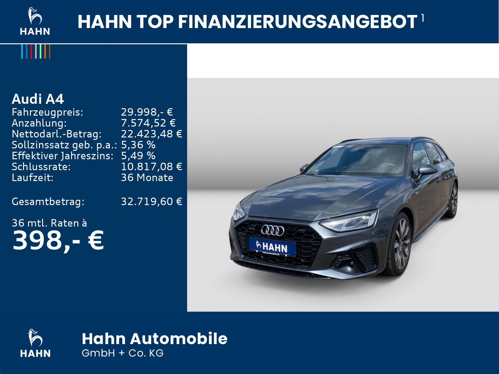 Audi A4 40 quattro 2.0TDI Avant S line ACC AHK KAMERA