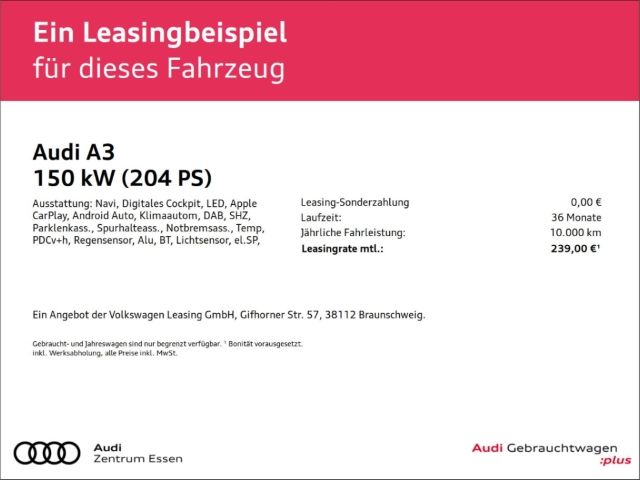 Audi A3 Sportback 40 TFSI e advanced - Samsaru's Car Outlet