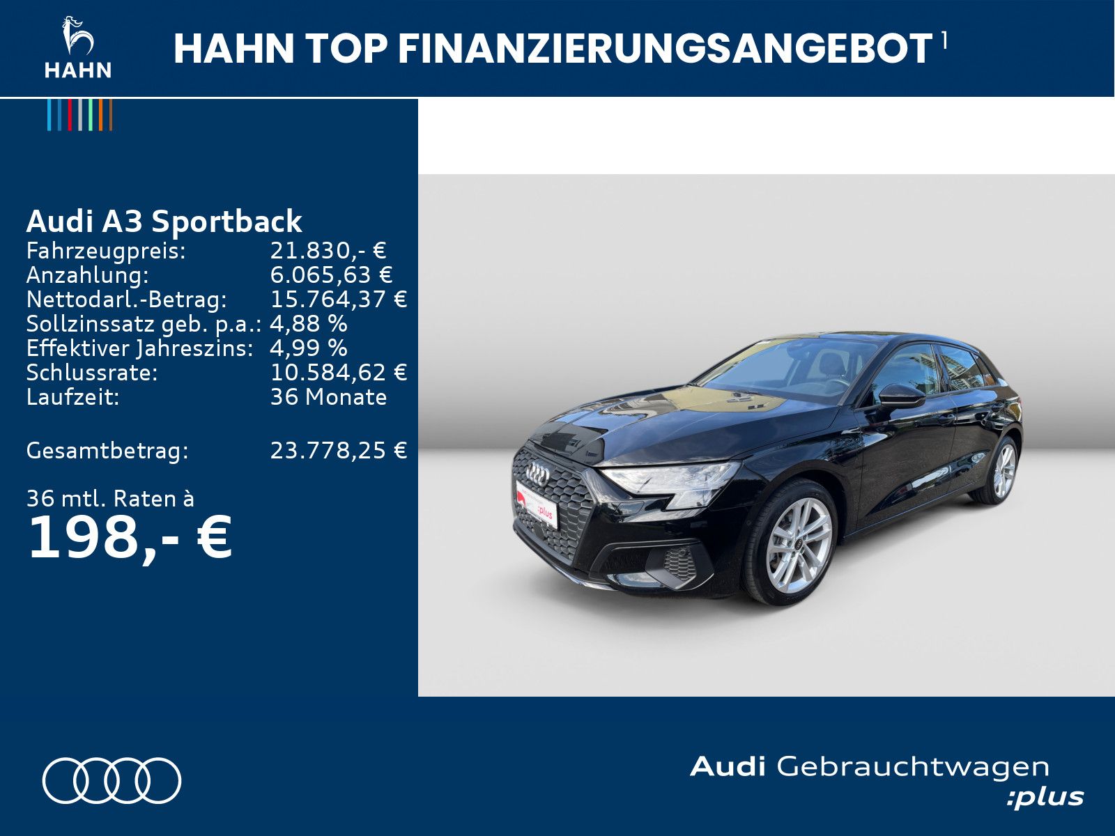 Audi A3 Sportback 40TFSIe S-tronic Navi Virtual Carpl