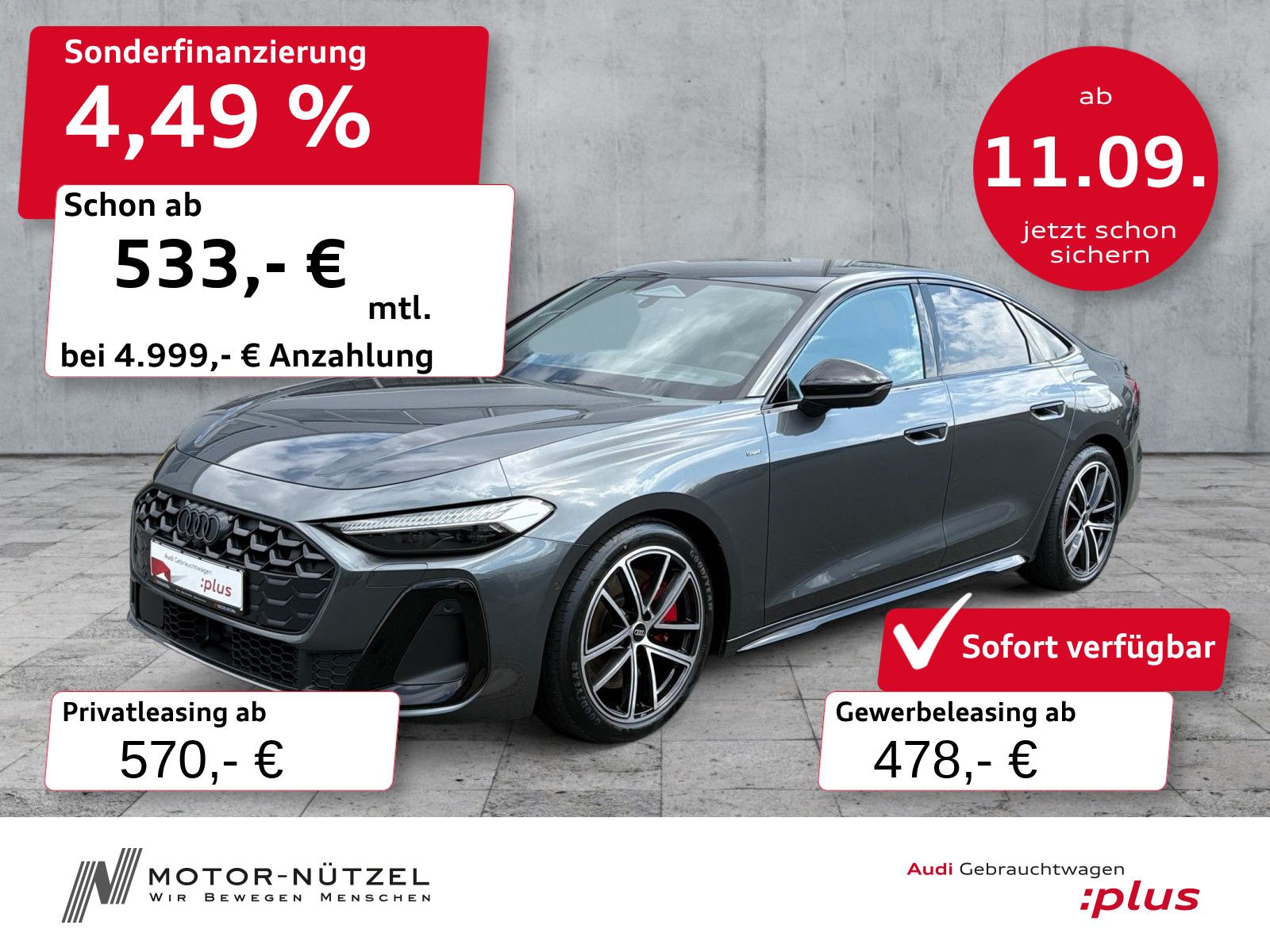 Audi A5 Lim e-hybrid 220kW S-LINE MATRIX+B&O+ACC+PANO