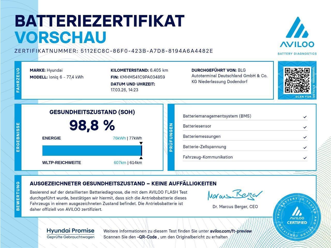 Hyundai IONIQ 6 Uniq 4WD 77,4KWh 325 PS digi Außenspiege