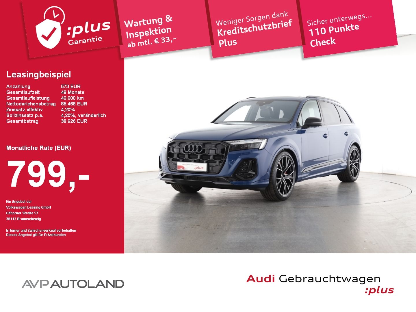 Audi Q7 50 TDI quattro tiptronic S line 7-Sitzer