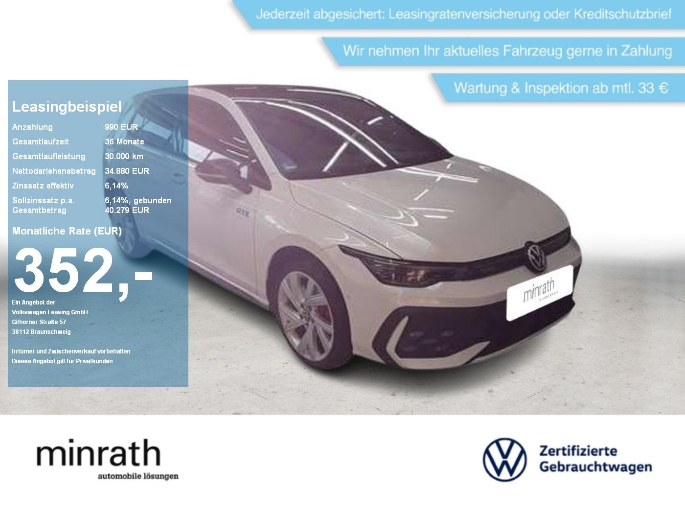 Volkswagen Golf VIII GTE 1.5 eHybrid DSG BLACK+MATRIX+AHK