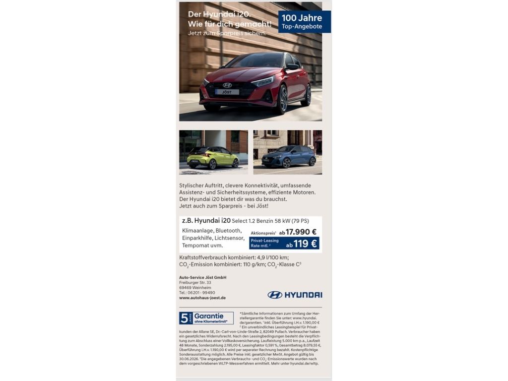 Hyundai i20 N Line 1.0 T AUTOMATIK - NAVI RFK PDC uvm.