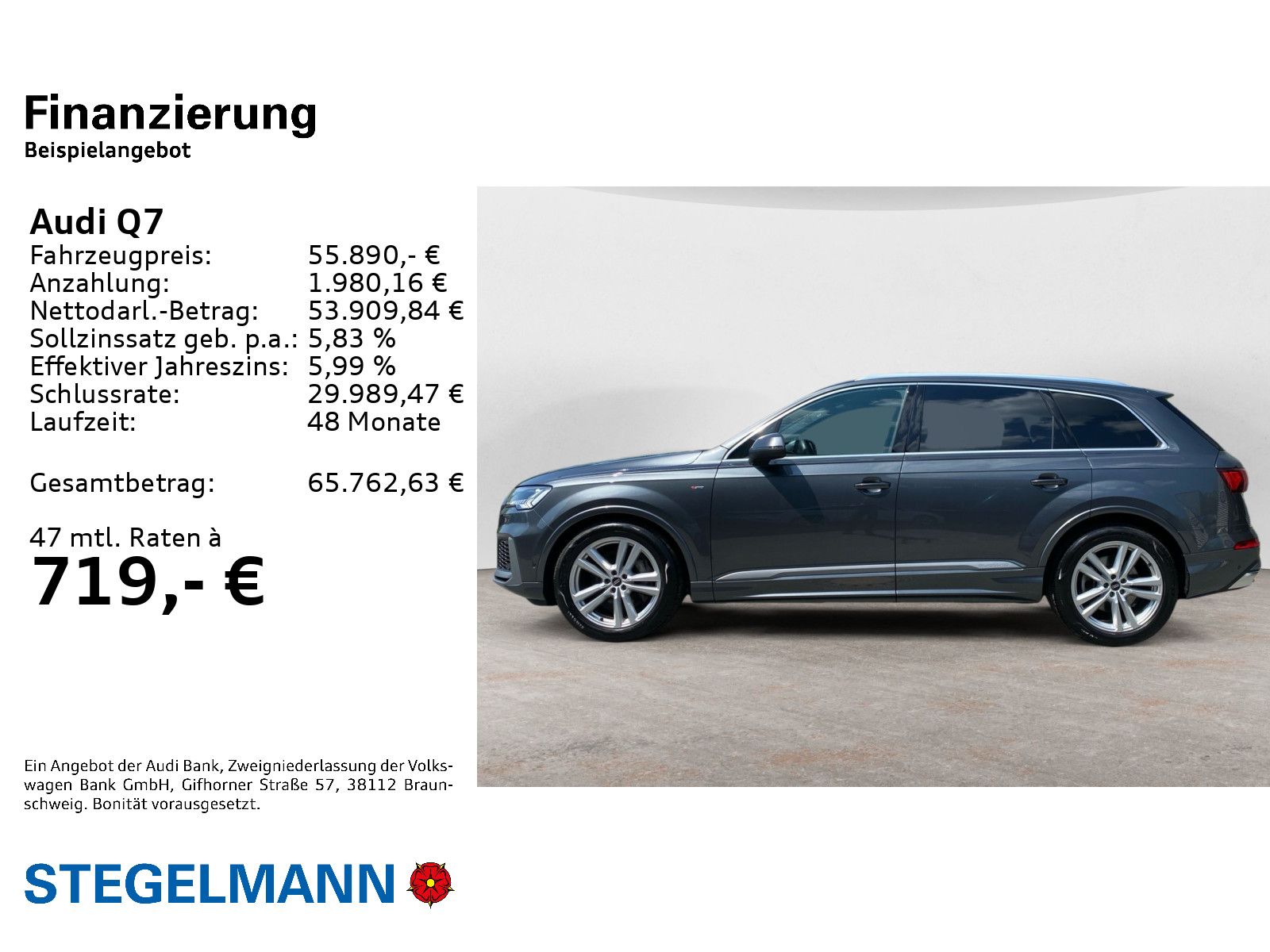 Audi Q7 55 TFSI qu. Tiptr. S-Line *AHK*Matrix-LED*Pan