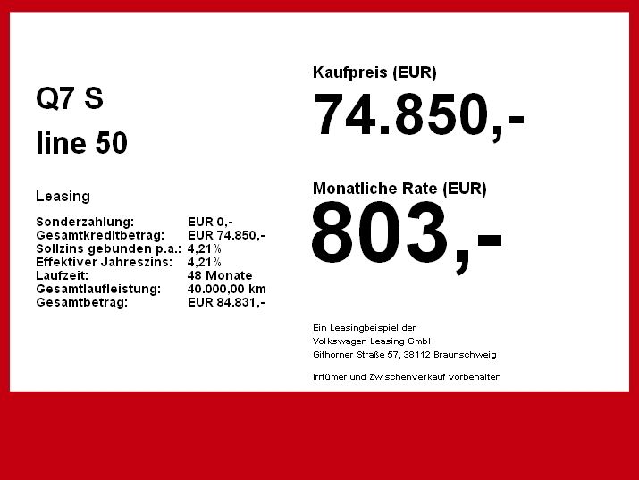 Audi Q7 S line 50 TDI qu. 5JGAR HUD Matrix Pano ACC A