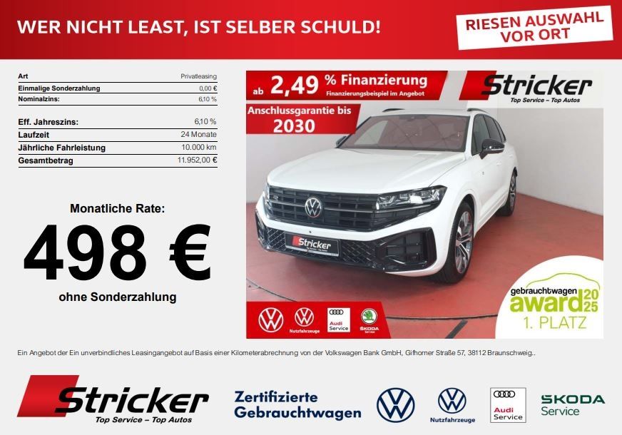 Volkswagen Touareg R-Line Black Style 3.0TDI 498,-ohne Anza