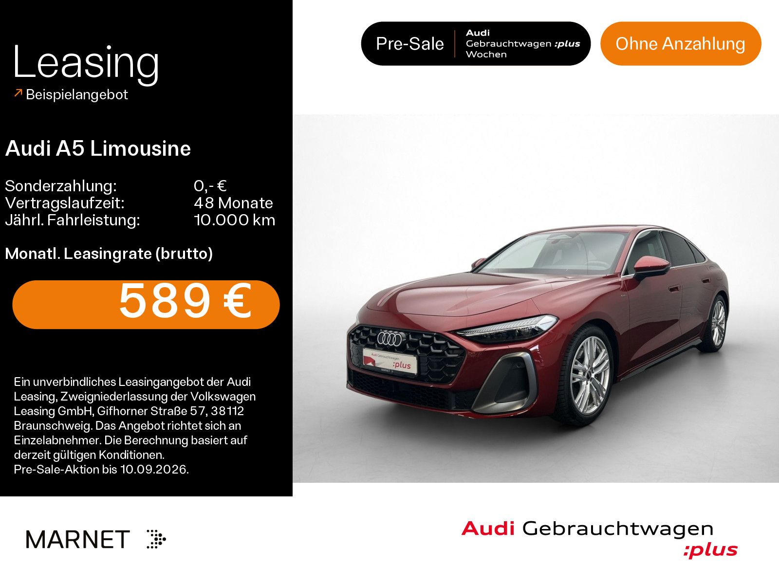 Audi A5 Limousine e-hybrid quattro S line*Navi*Matrix