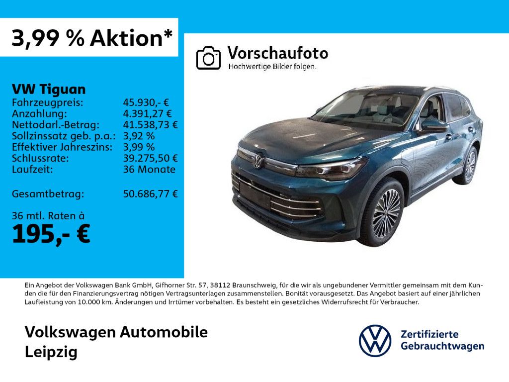 Volkswagen Tiguan 1.5 TSI eHybrid Elegance *Pano*AHK*DCC*IQ