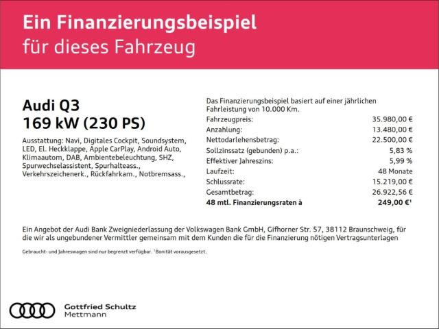 Audi Q3 Sportback 45 TFSI quattro line - Samsaru's Car Outlet