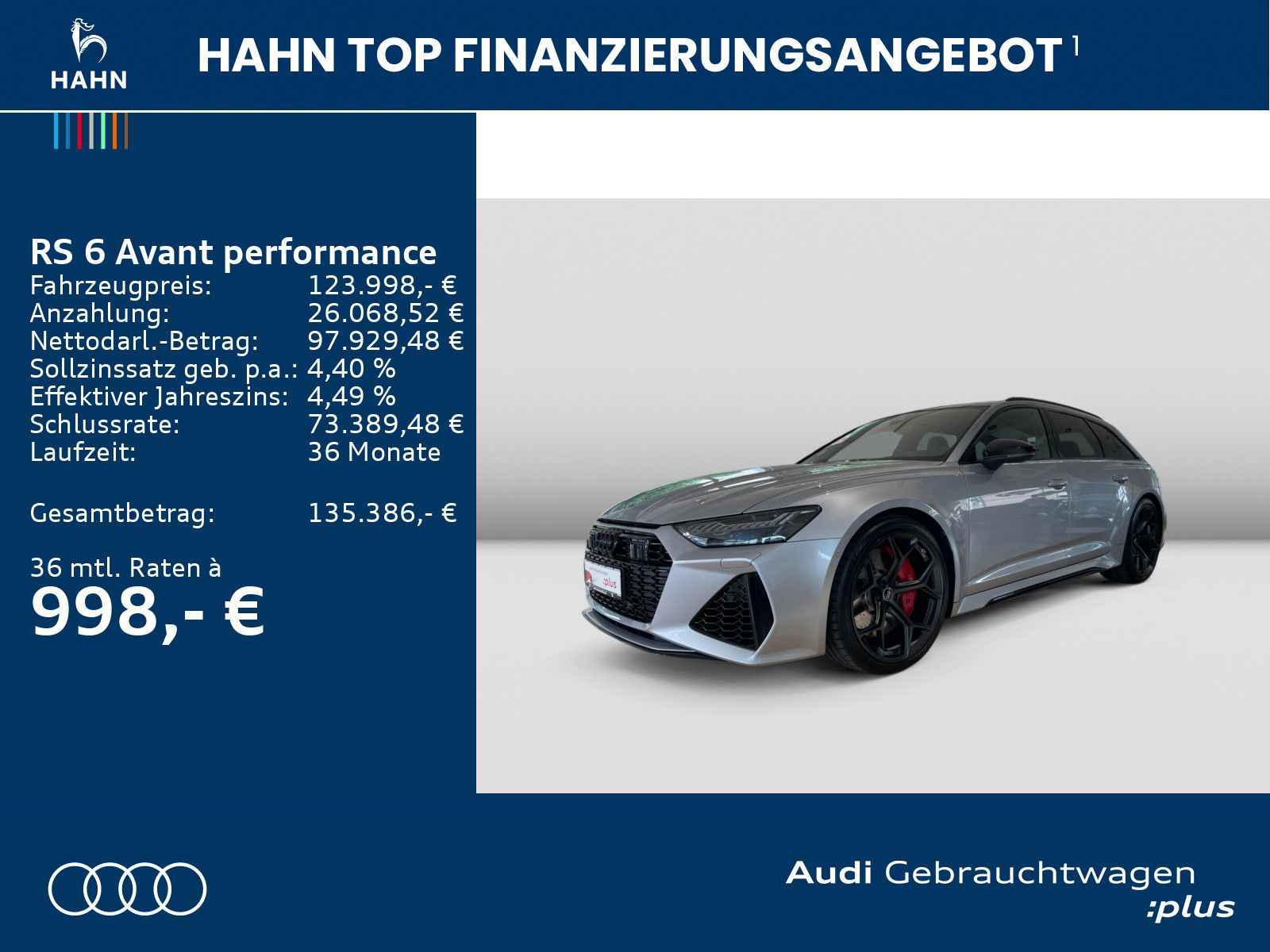 Audi RS 6 Avant performance AHK Pano Standh HD Matrix