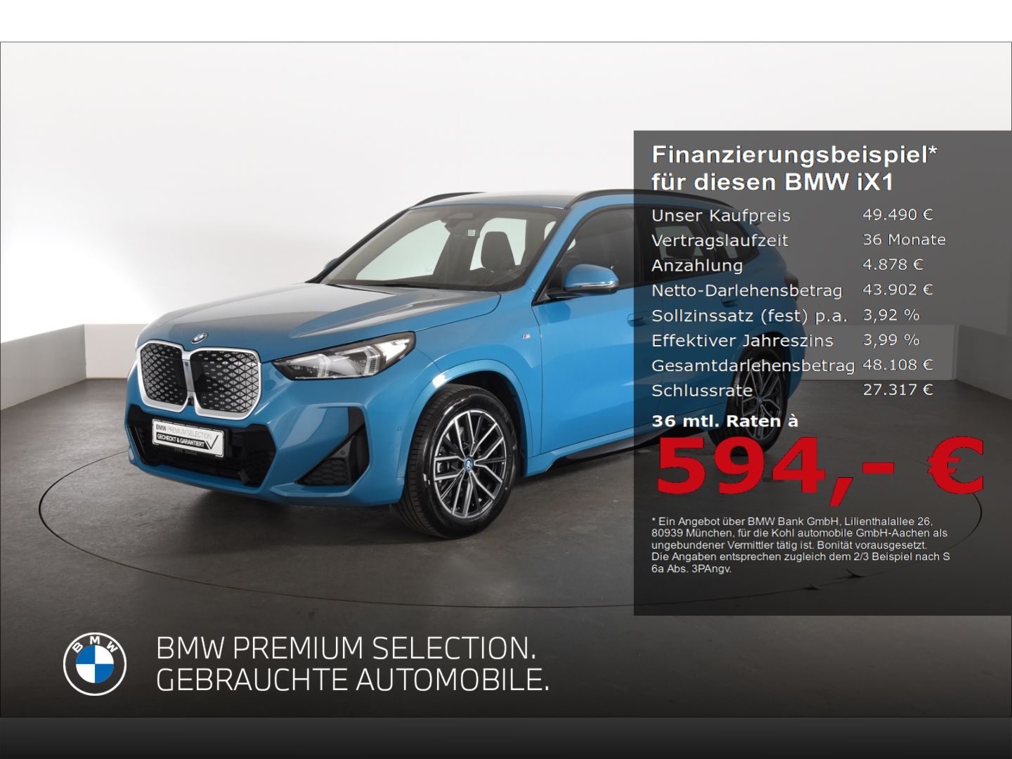 BMW iX1 xDrive 30 M Sport Head Up Display Driving As