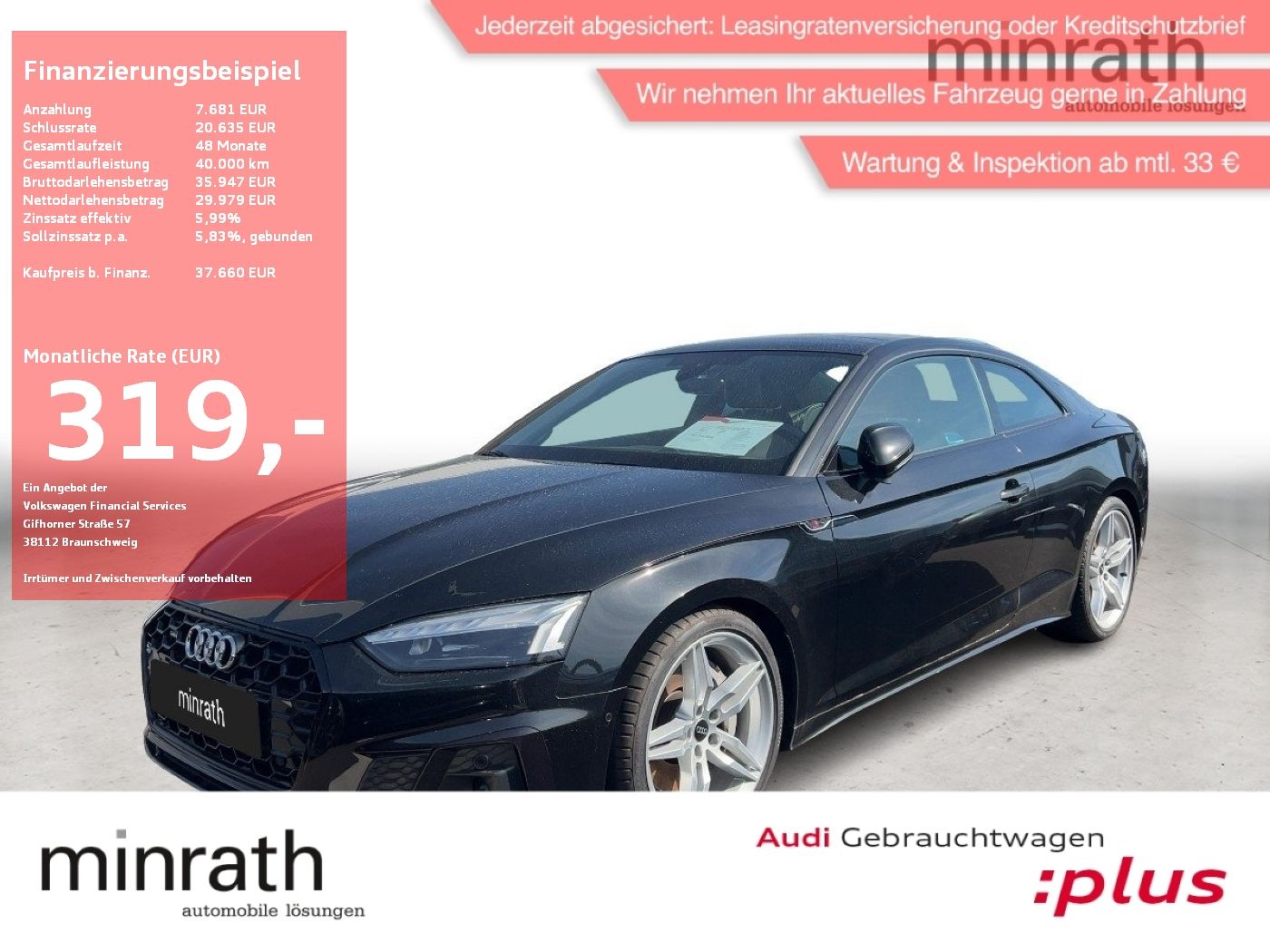 Audi A5 Coupe 50 TDI Q S-Line MATRIX+PANO+APP+NAVI+AC
