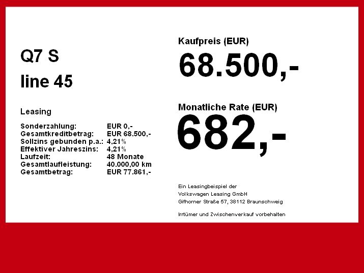 Audi Q7 S line 45 TDI quattro 5JGAR MATRIX AHK HUD
