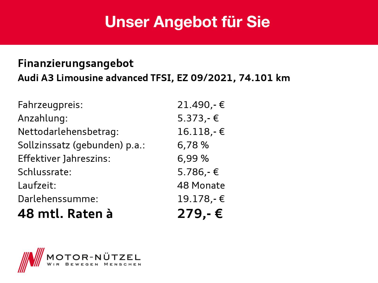 Audi A3 Limousine 30 TFSI S-TR ADVANCED - Samsaru's Car Outlet
