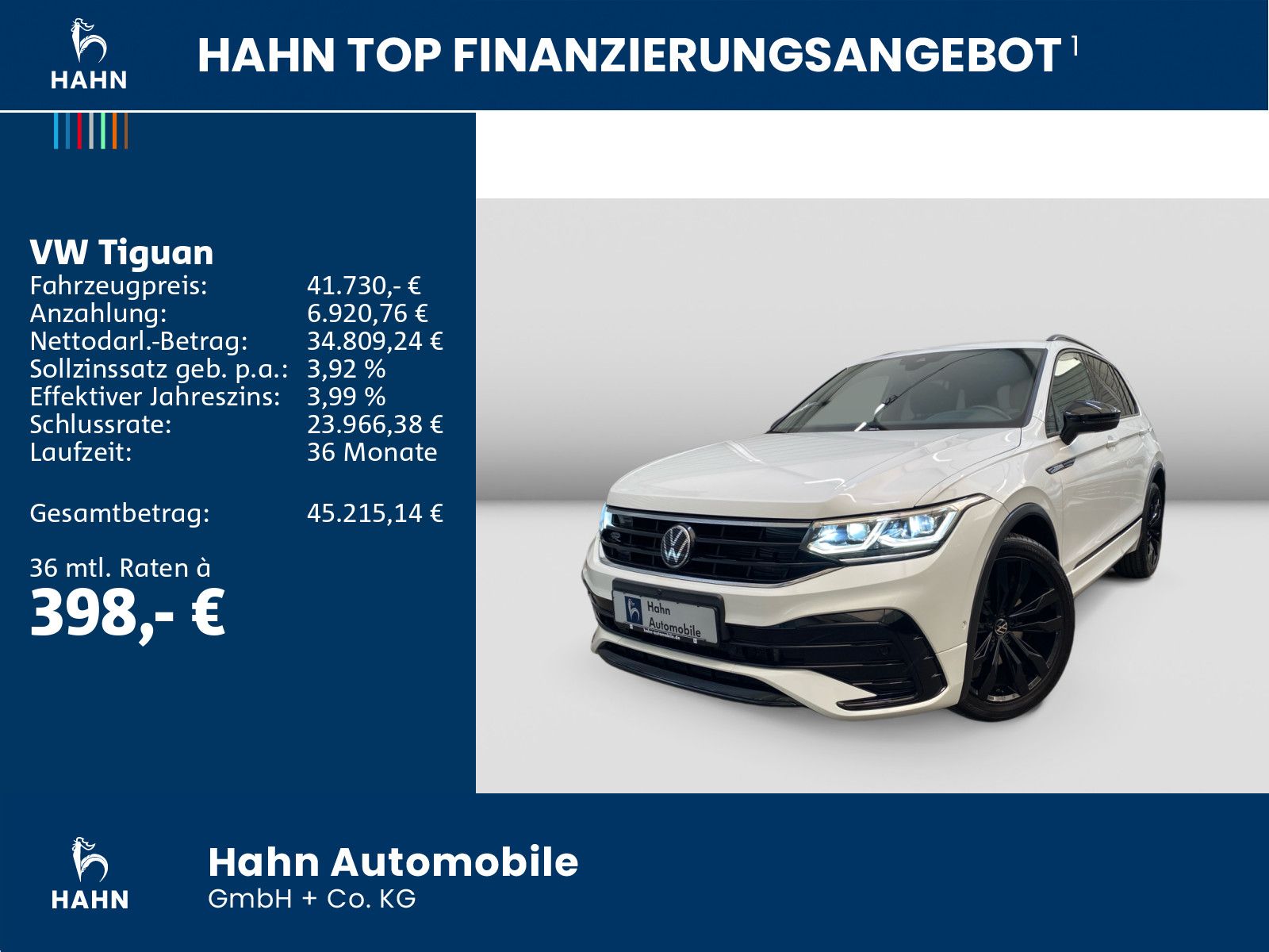 Volkswagen Tiguan 2.0TDI R-Line 4M BlackStyle Pano 360° HUD