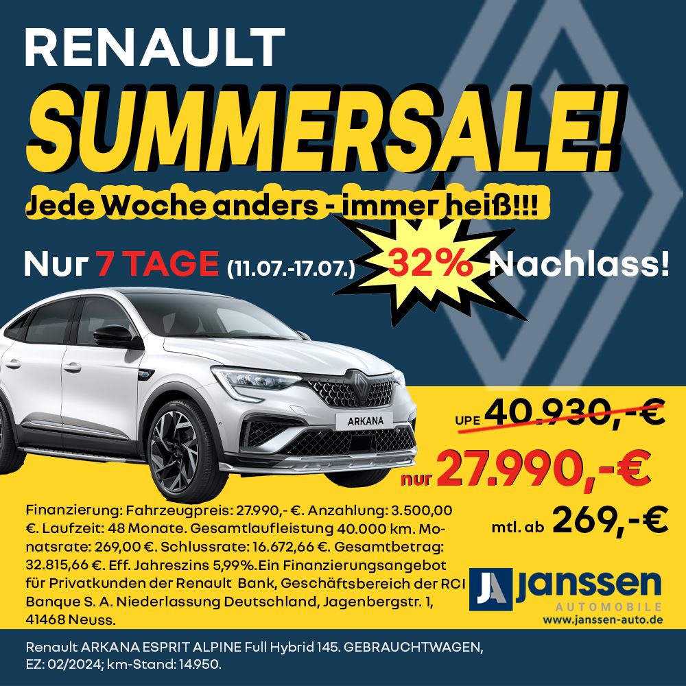 Renault ARKANA ESPRIT ALPINE Full Hybrid - Samsaru's Car Outlet