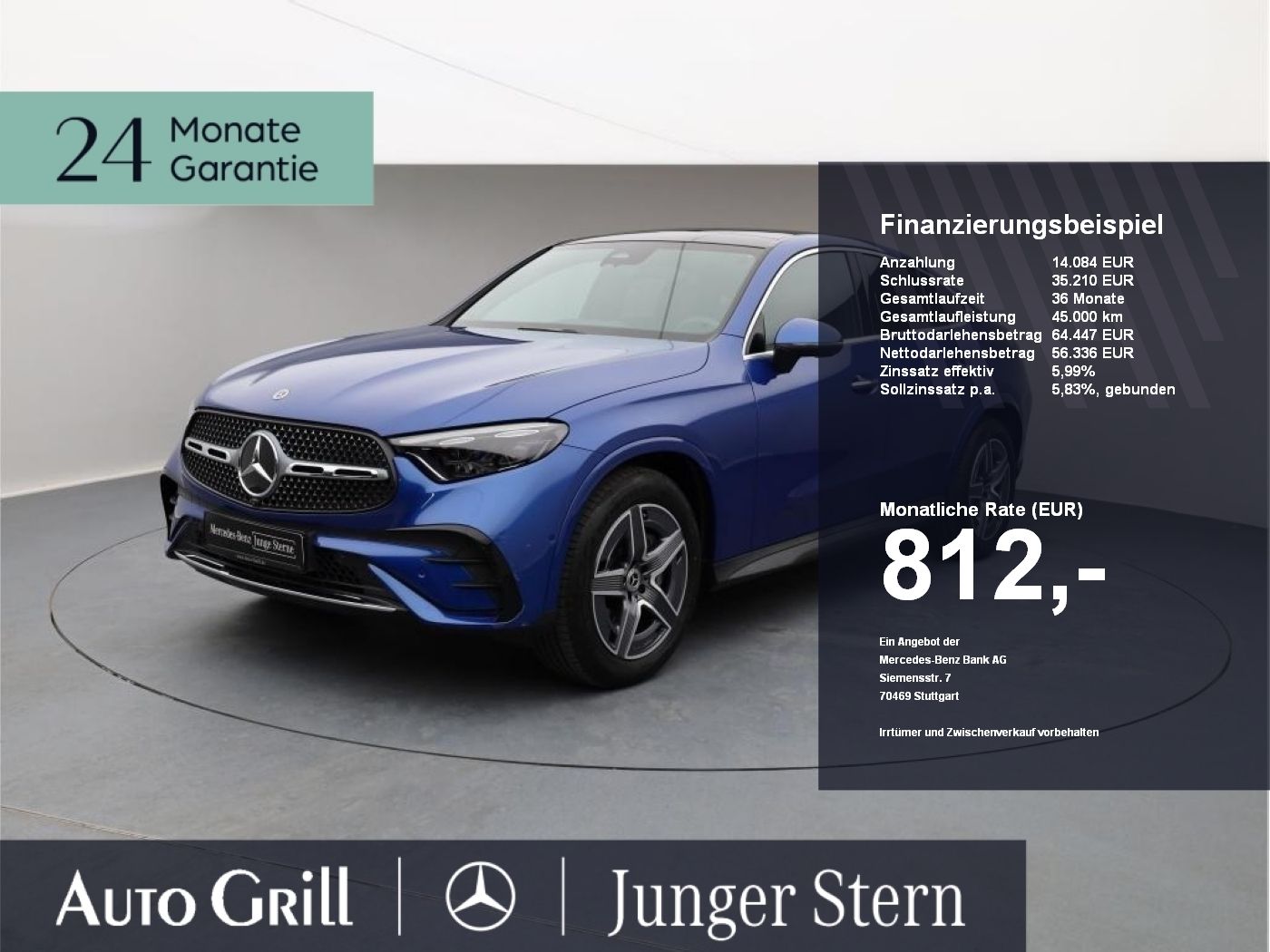 Mercedes-Benz GLC 300 d 4M Cp AMG Premium Burm AHK Pano