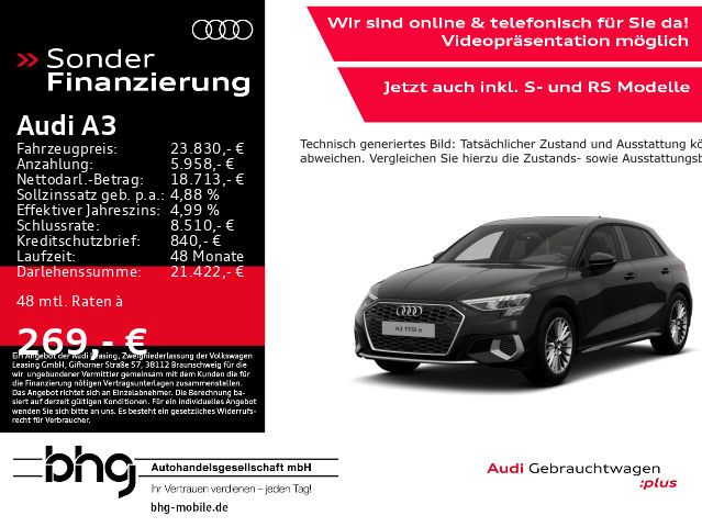 Audi A3 40 TFSIe Sportback S tronic advanced - Samsaru's Car Outlet
