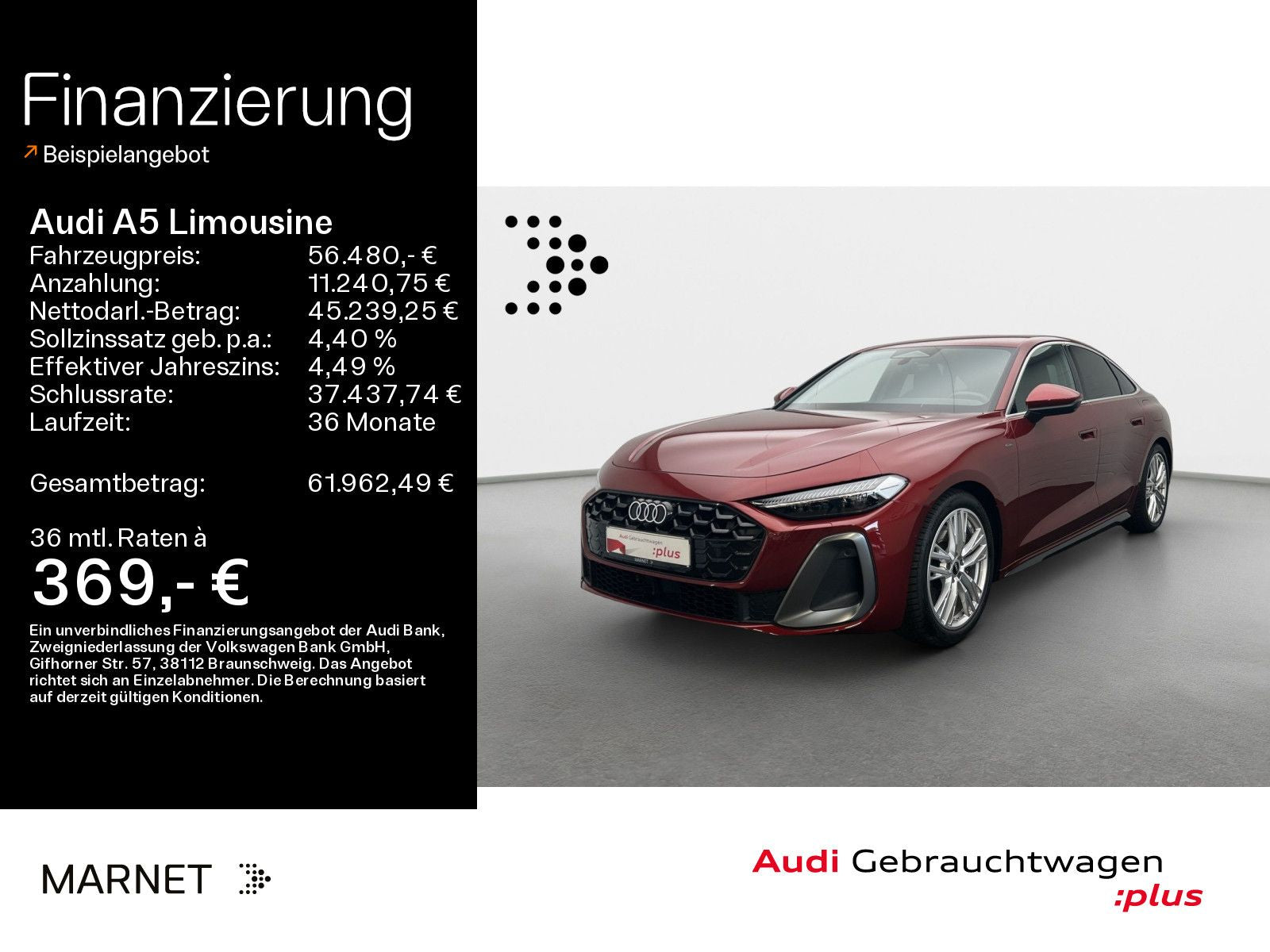 Audi A5 Limousine e-hybrid quattro S line*Navi*Matrix