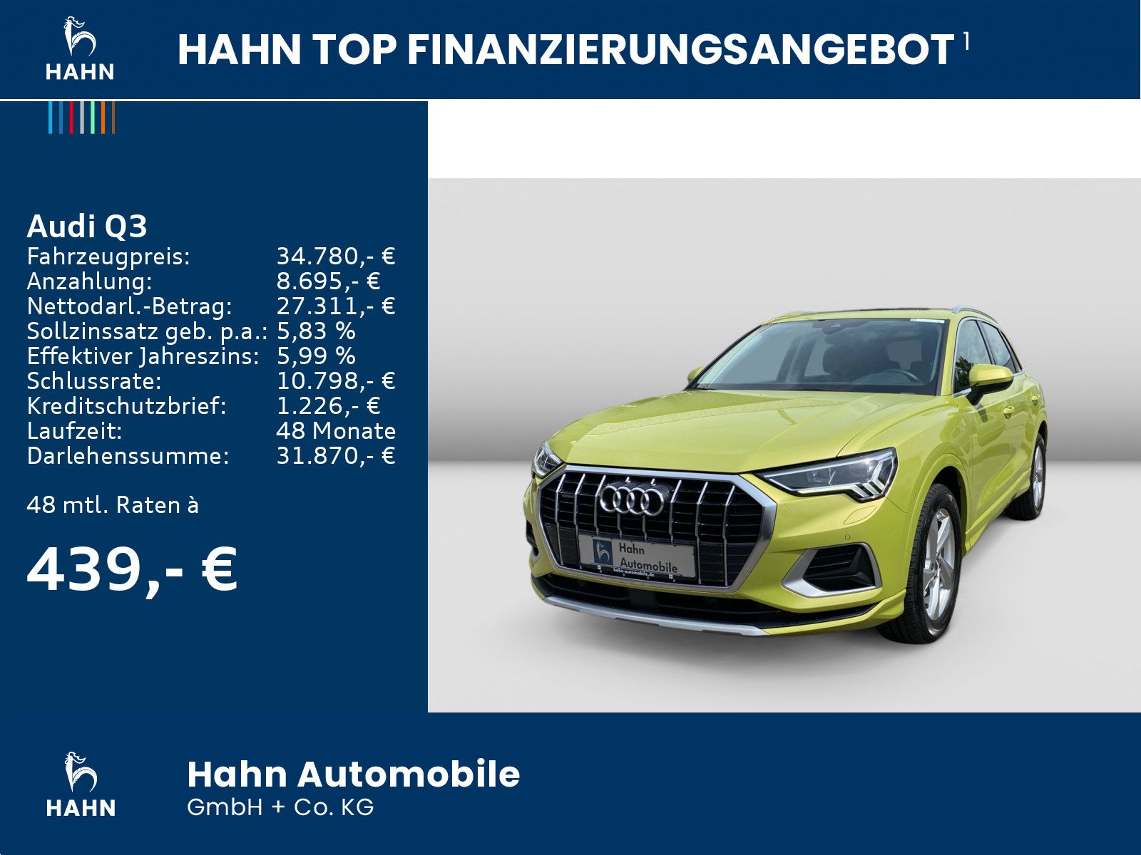 Audi Q3 45 2,0TFSI DSG Quattro Advanced - Samsaru's Car Outlet
