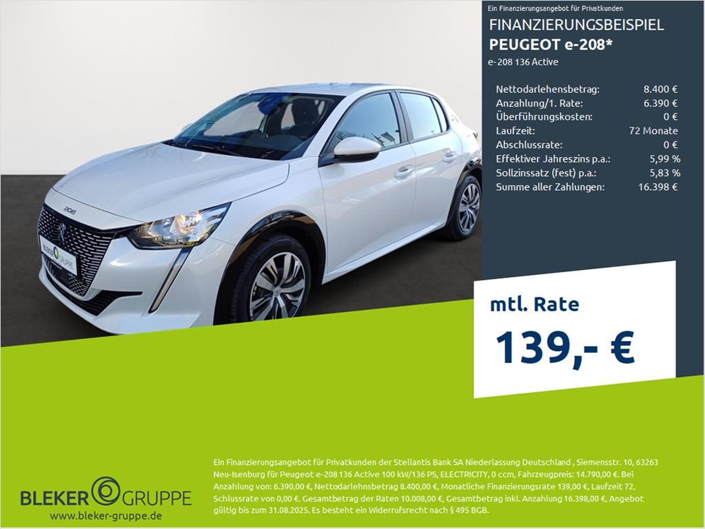Peugeot e-208 136 Active - Samsaru's Car Outlet