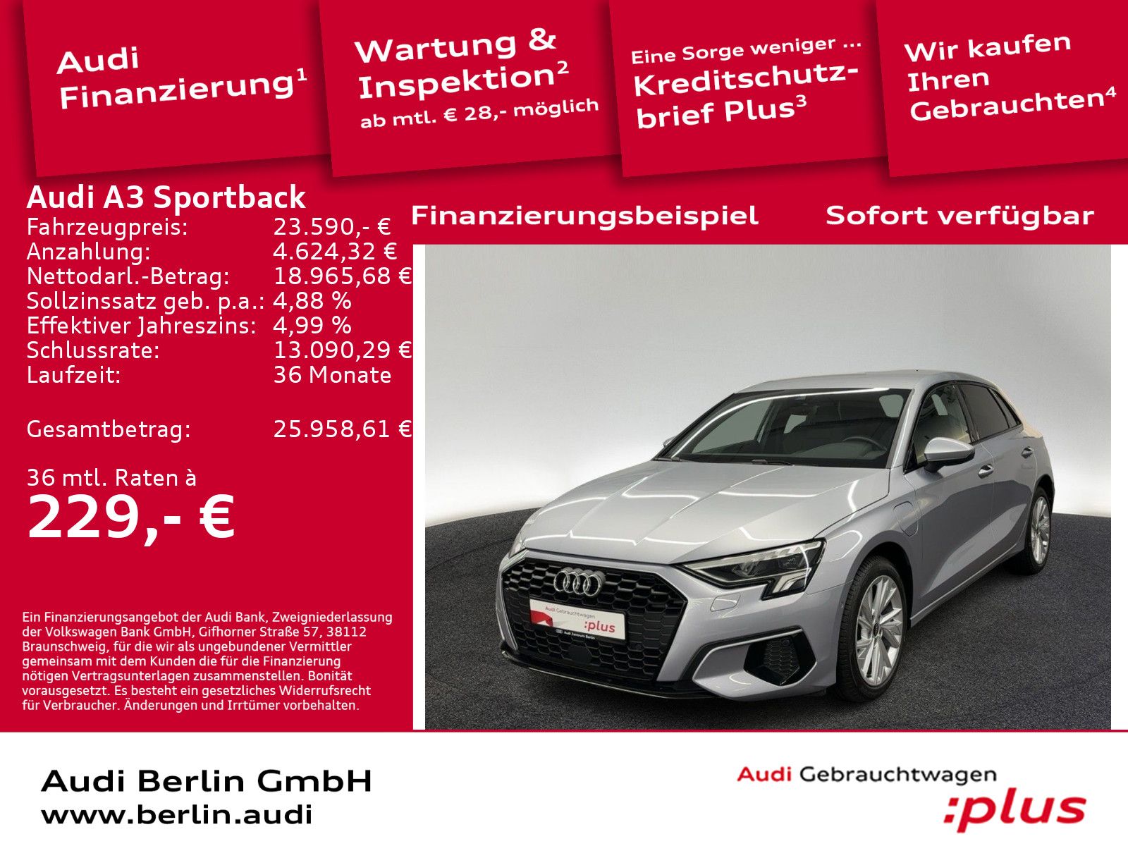 Audi A3 Sportback 40 TFSI e Advanced S tr. LED RFK NA