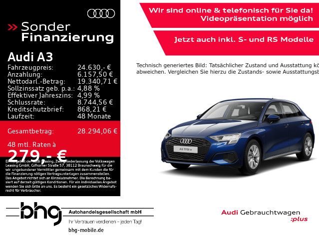 Audi A3 40 TFSIe Sportback S tronic