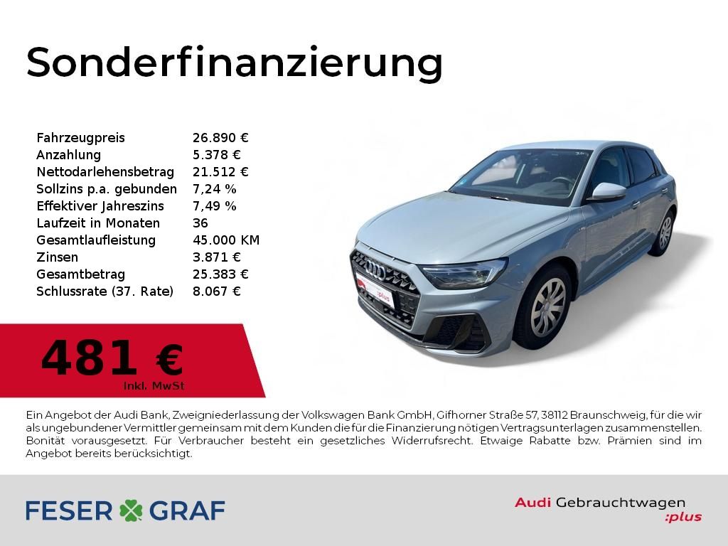 Audi A1 Sportback S-line 30 TFSI S tronic - Samsaru's Car Outlet