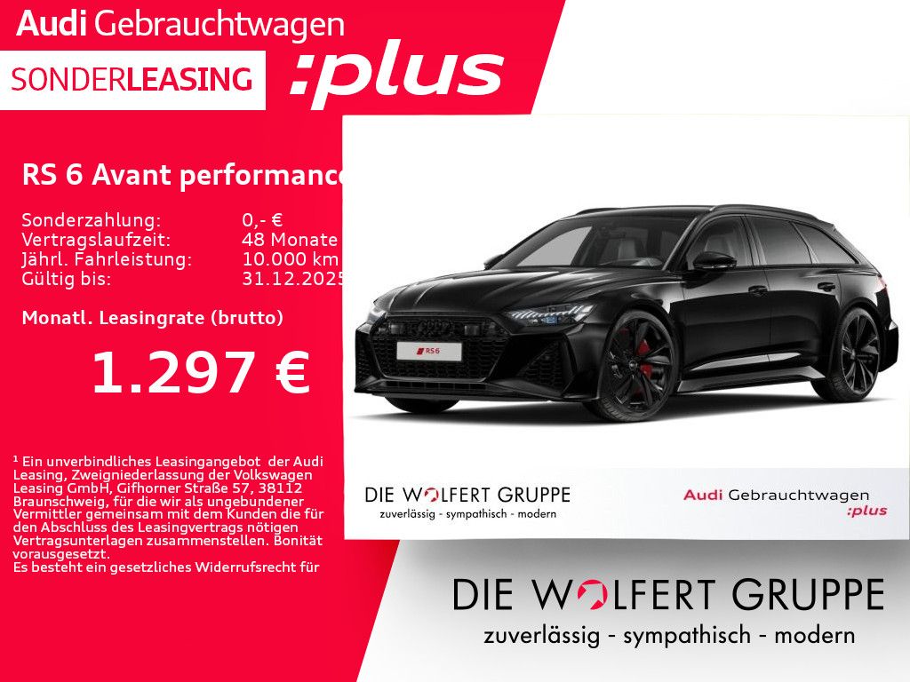 Audi RS 6 Avant performance RS-SPORTAGA*PANO*360°*AHK