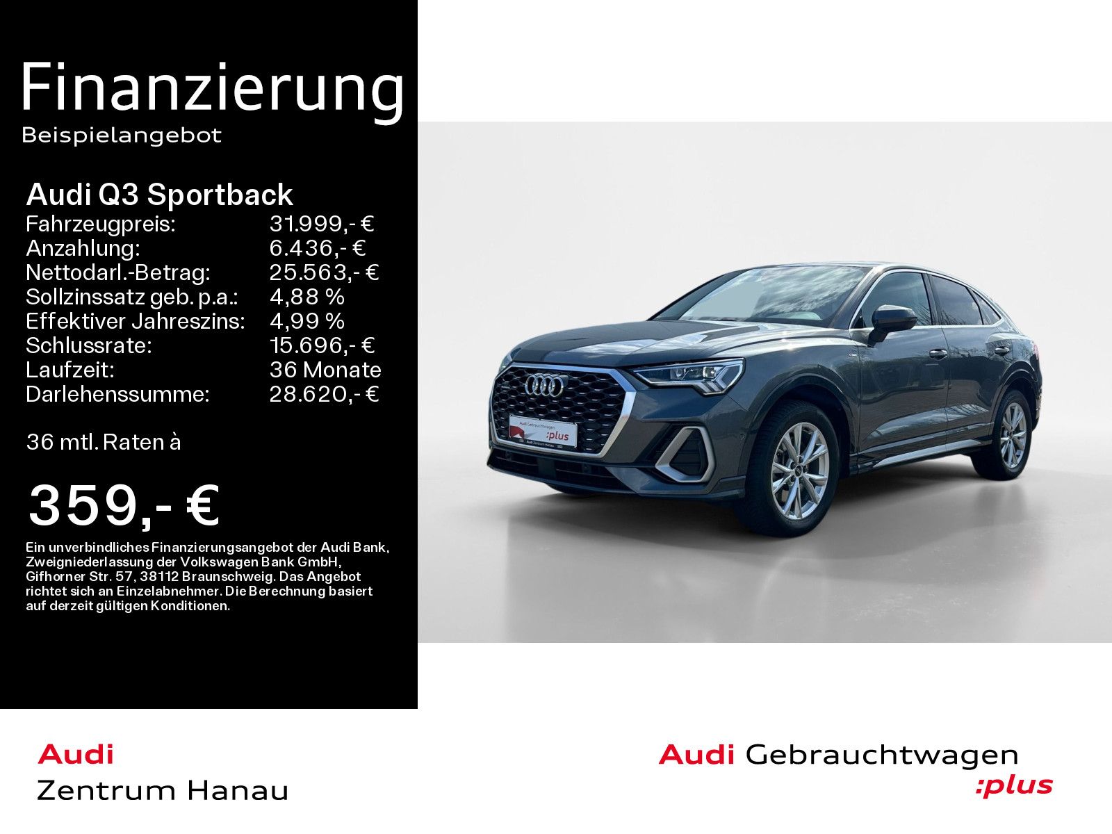 Audi Q3 Sportback 40 TFSI quattro S line - Samsaru's Car Outlet