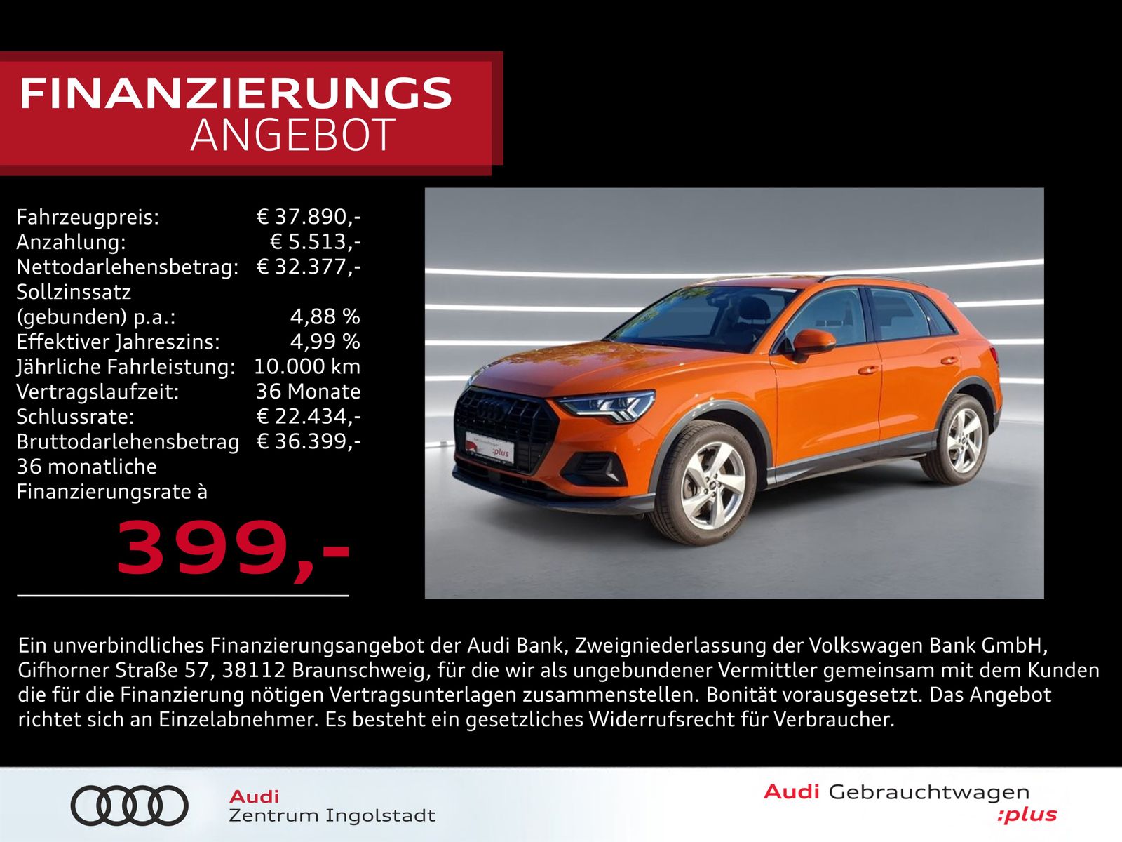 Audi Q3 45 TFSI quattro Advanced - Samsaru's Car Outlet