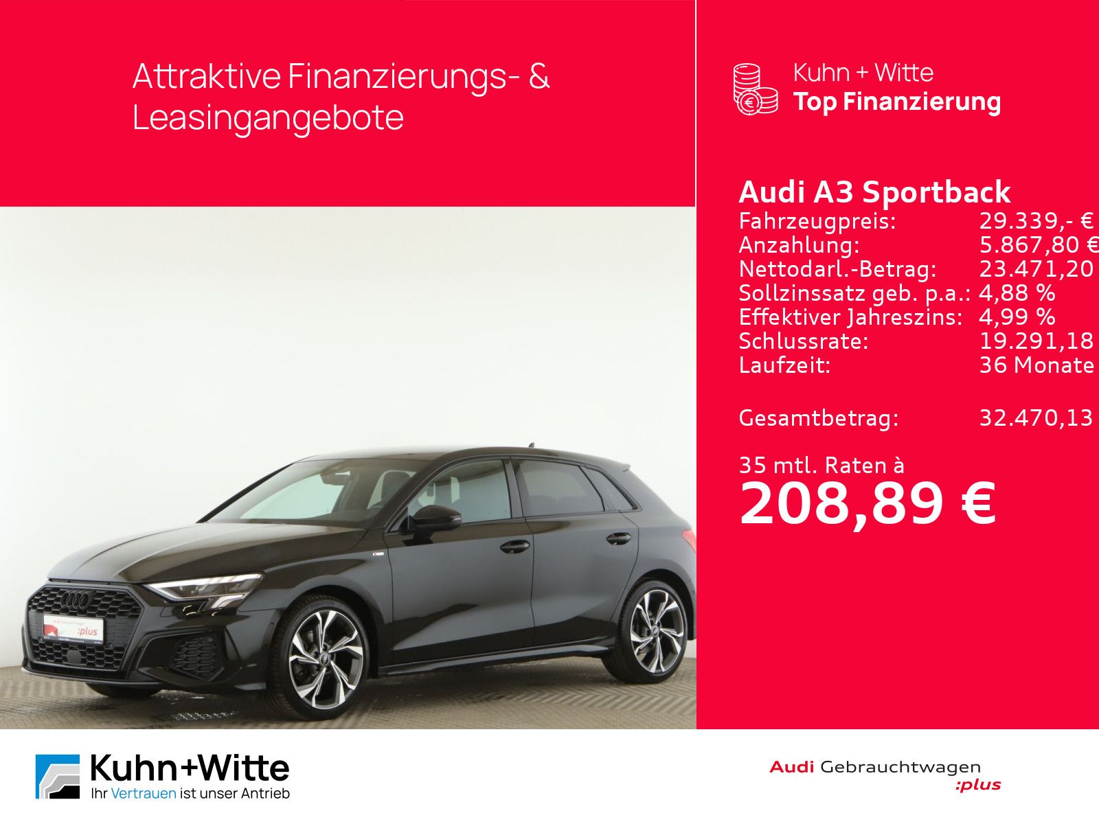 Audi A3 Sportback 35 TFSI S line *LED*RFK*SHZ*MMI-Plu