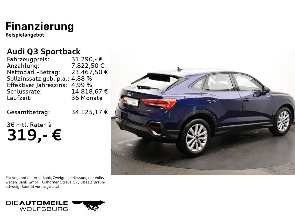 Audi Q3 Sportback 45 TFSI quattro S-tronic AHK/virtua