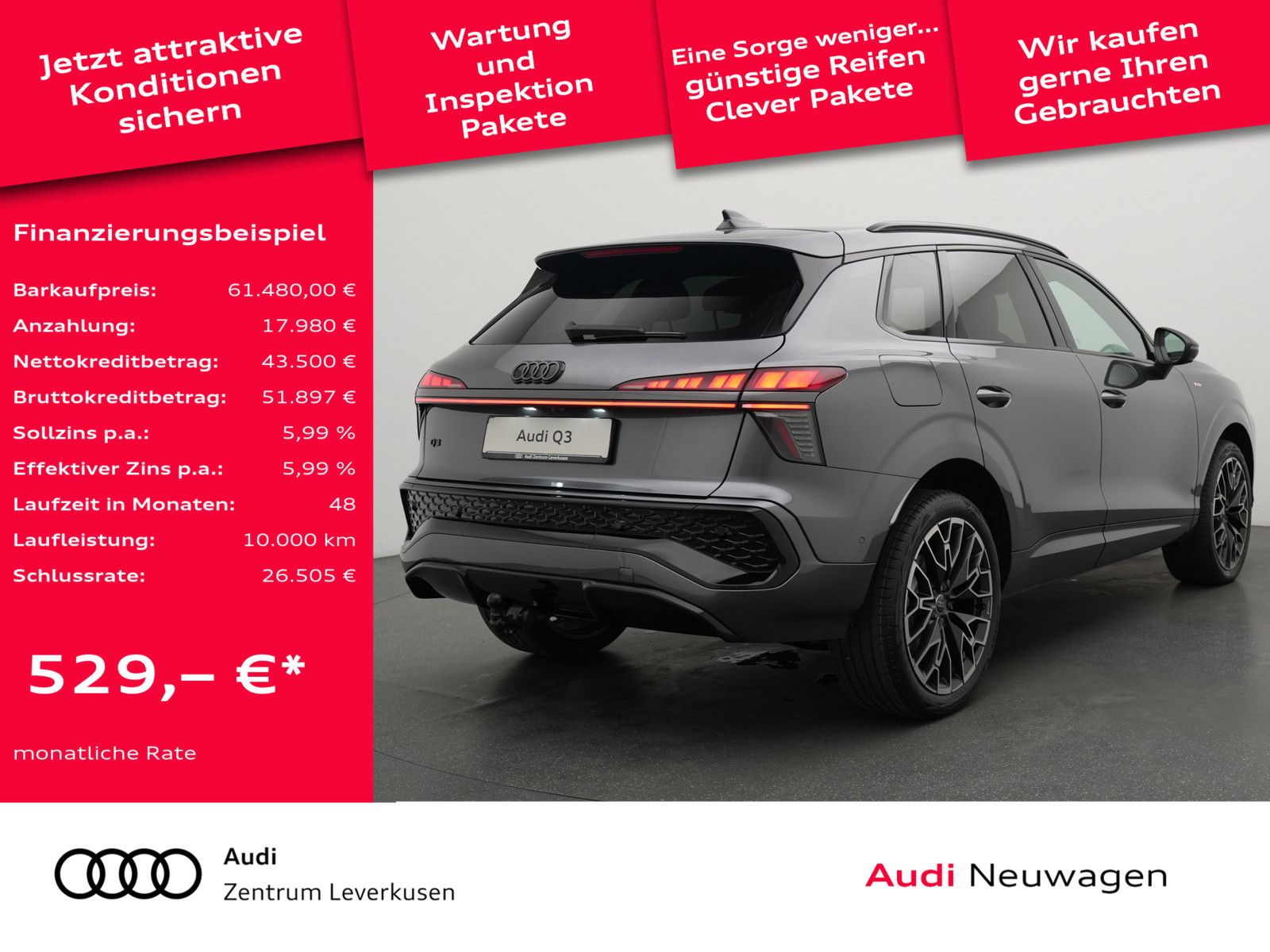 Audi Q3 S tronic S line AHK PANO SONOS KAM360° HUD