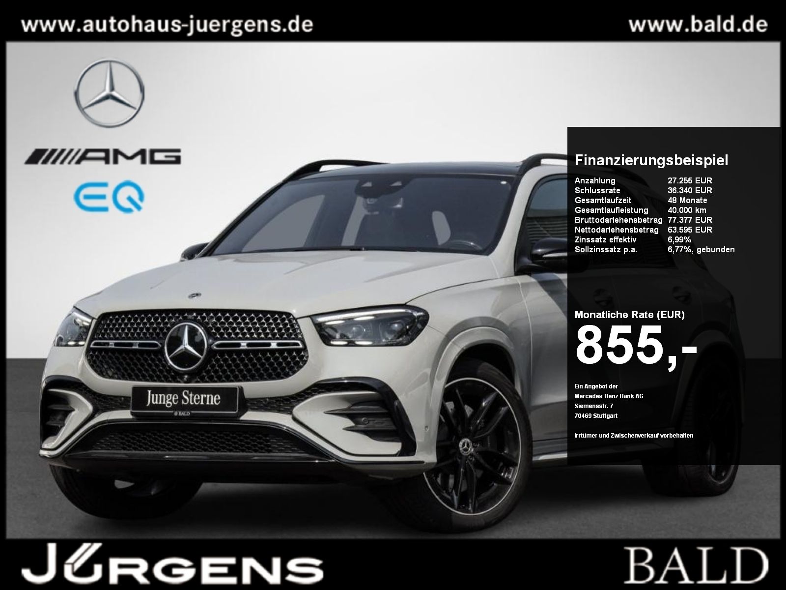 Mercedes-Benz GLE 450 d 4M AMG-Premium+/ILS/Pano/AHK/Burm/22''