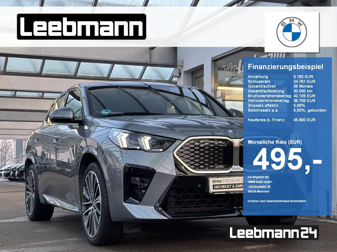 BMW iX2 xDrive30 M-Sport 20-Zoll/AHK GARANTIE-07/29