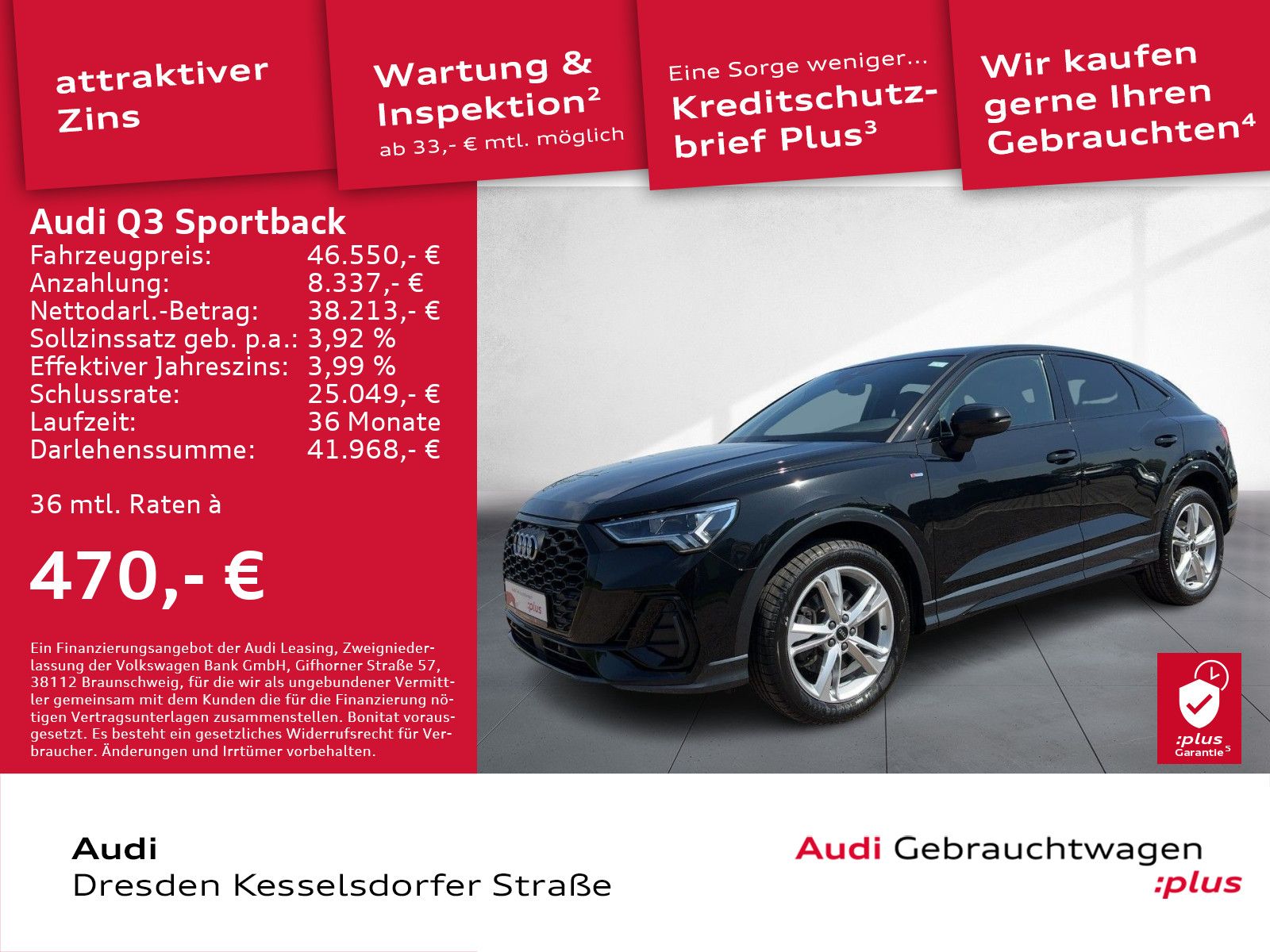 Audi Q3 Sportback 40 TFSI Q. S-Line - Samsaru's Car Outlet