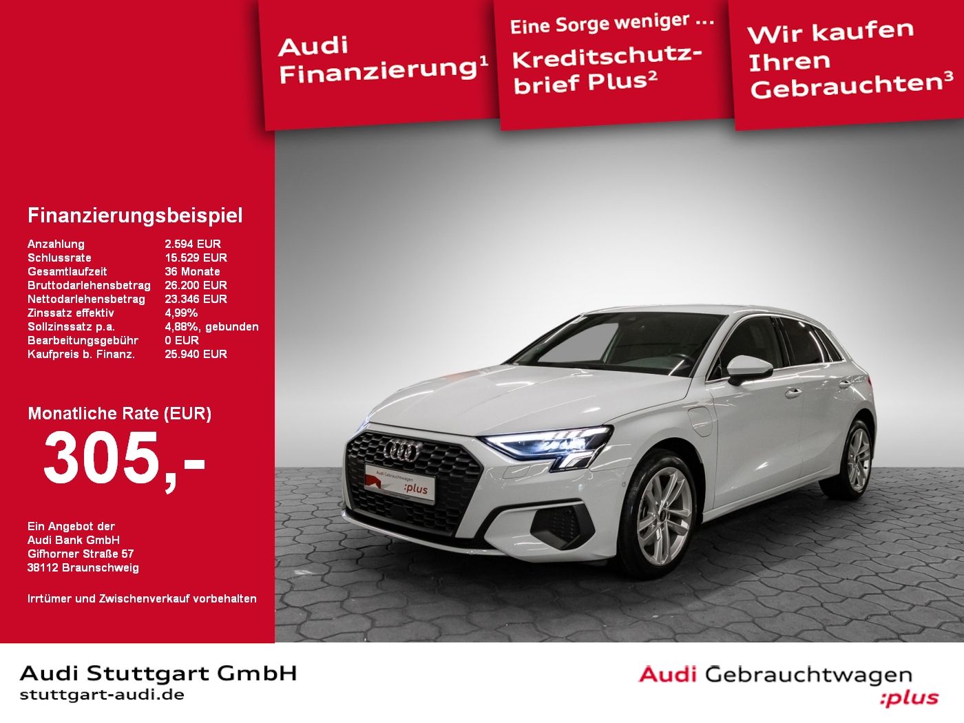 Audi A3 Sportback 40 TFSI e - Samsaru's Car Outlet