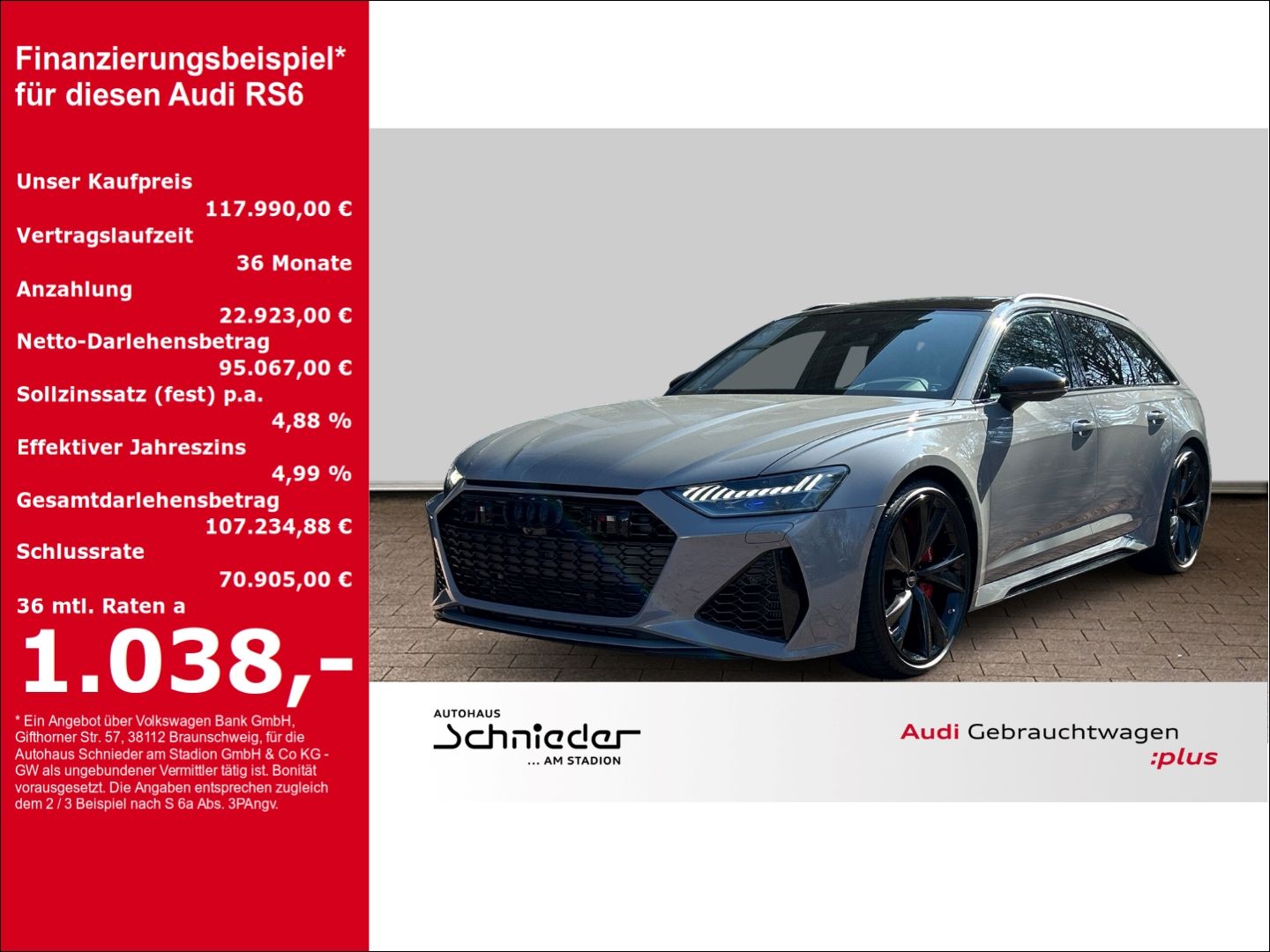 Audi RS6 LASER+LED+HUD+PANO+STHZ+DYNAMIKPAKET+KERAMIK