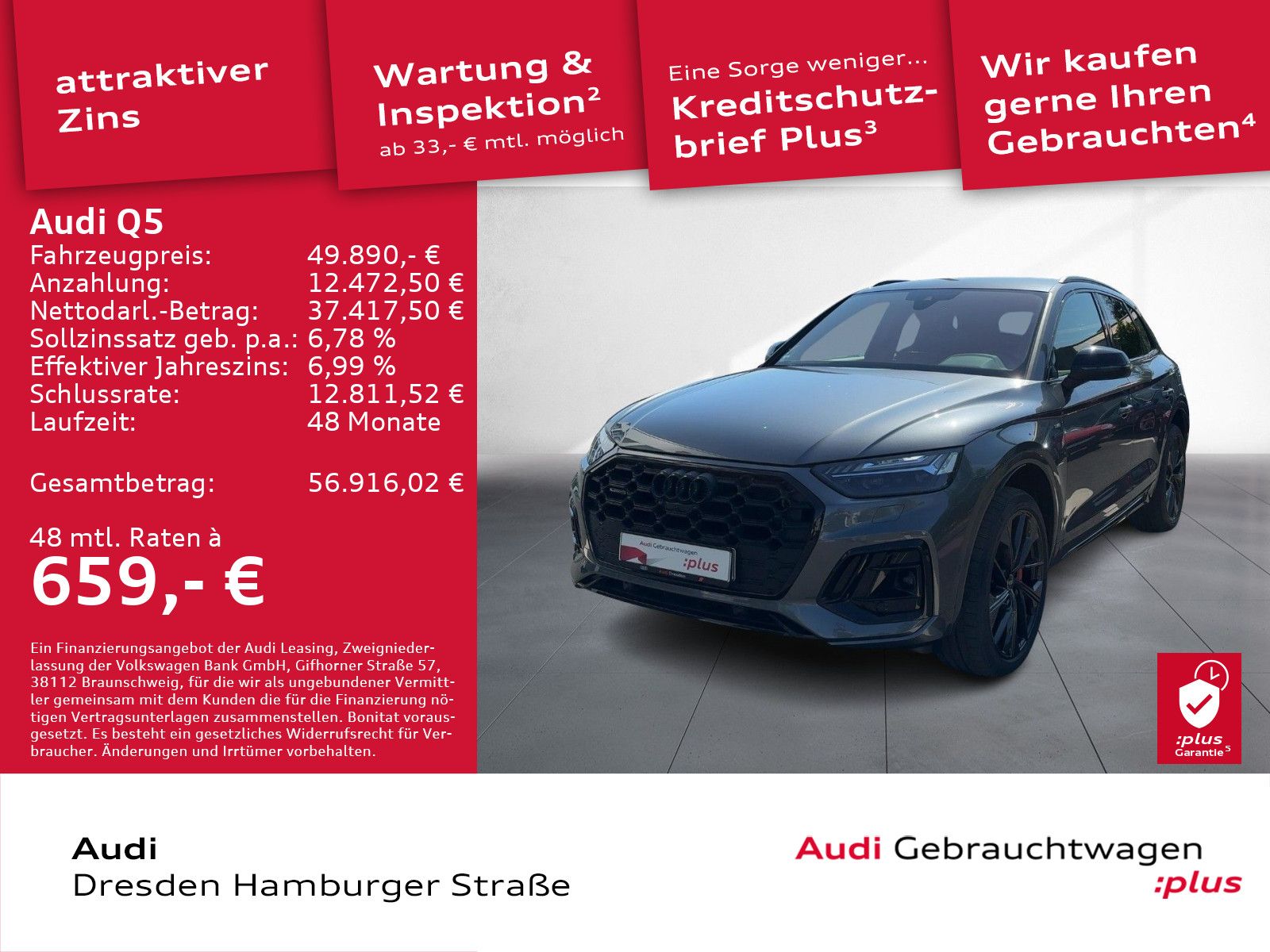 Audi Q5 55TFSI e S line Matrix Navi B&O AHZV S tronic