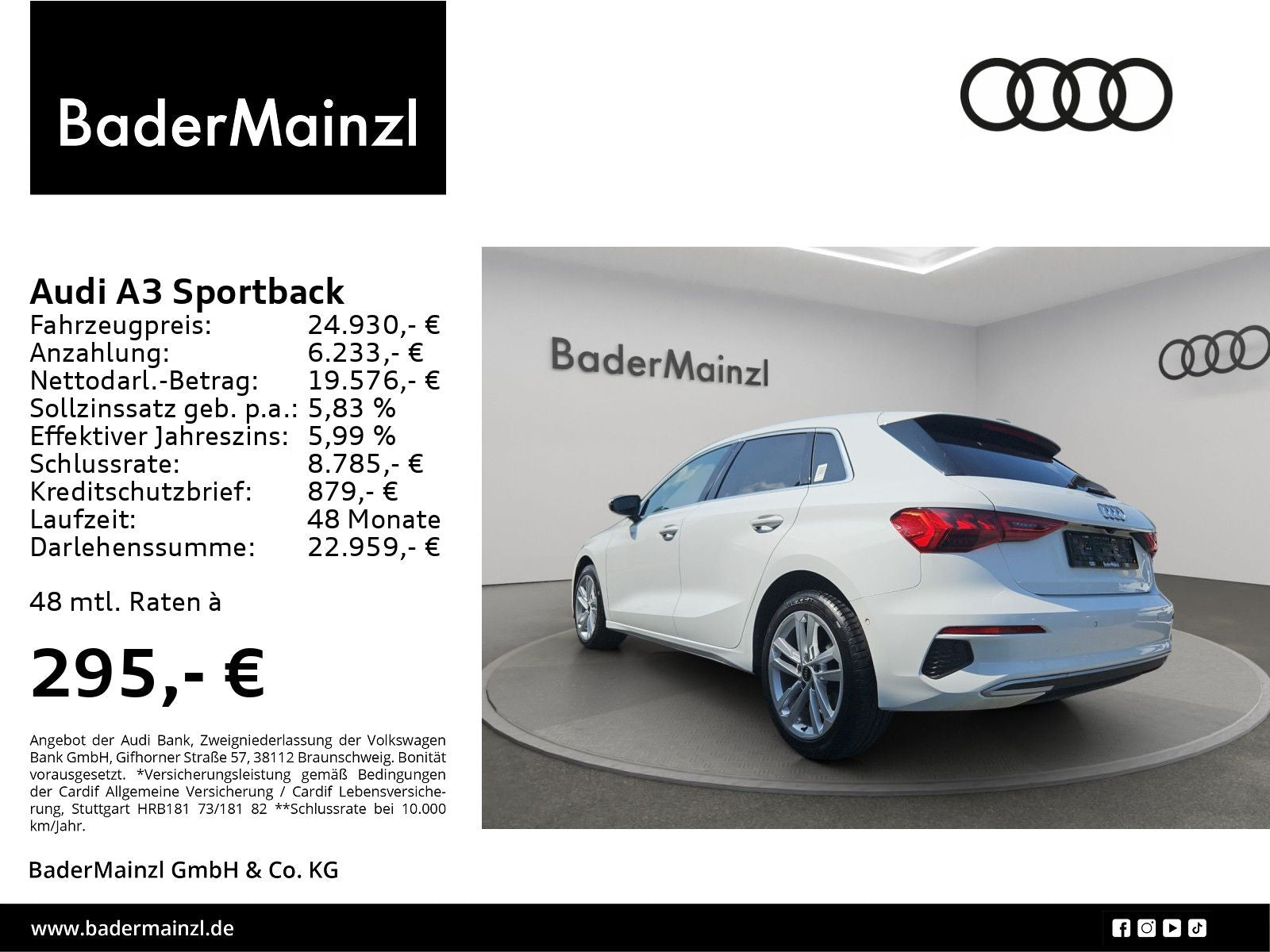 Audi A3 Sportback 30 TFSI - Samsaru's Car Outlet