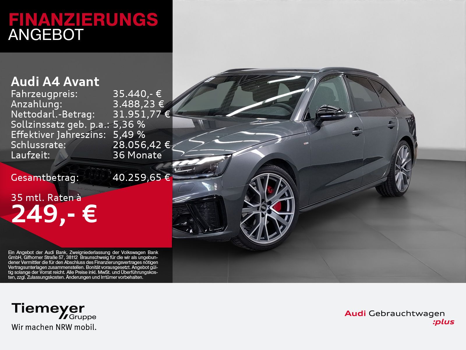 Audi A4 Avant 40 TFSI Q S LINE LM19 VIRTUAL S-SITZE
