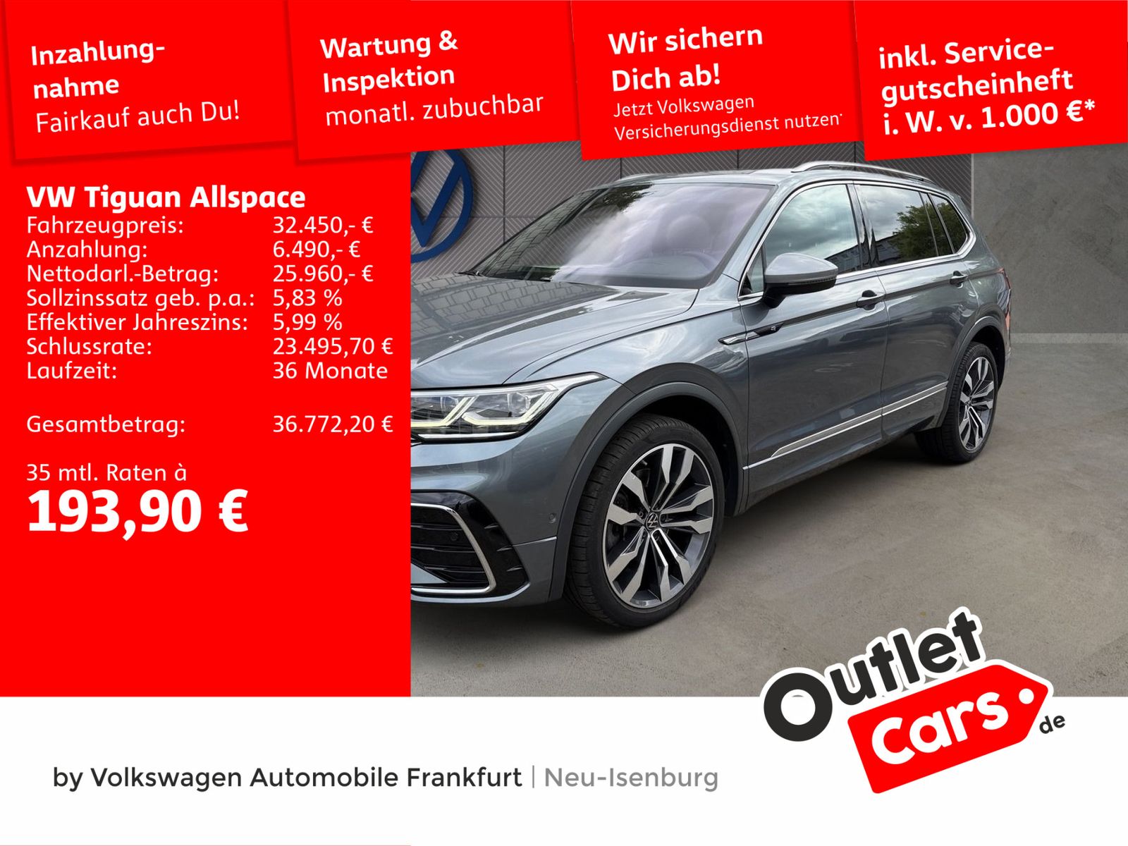 Volkswagen Tiguan Allspace 2.0 TDI DSG R-Line 4Motion Navi 