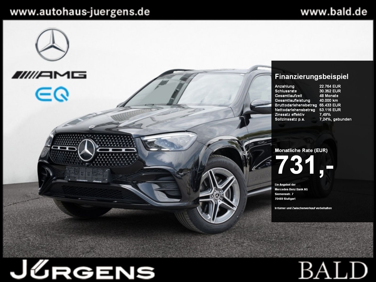 Mercedes-Benz GLE 300 d 4M AMG-Sport/Pano/Burm/Night/AHK/Distr