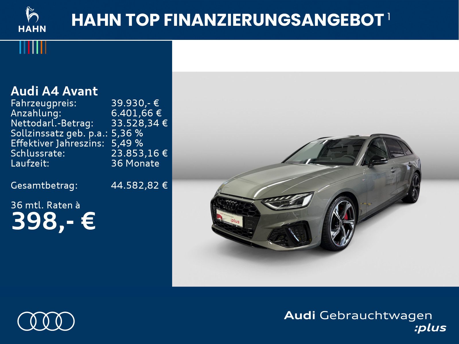 Audi A4 Avant 45 TFSI quattro S line AHK Pano HUD Mat