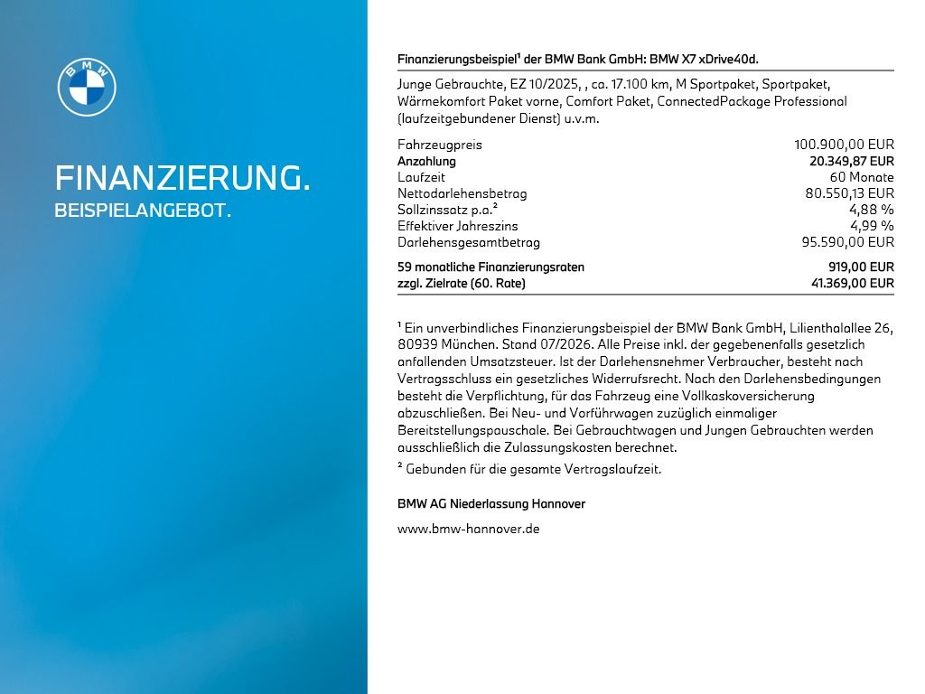 BMW X7 xDrive40d M Sport Standheizung Massage AHK